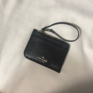 Kate Spade “Small Cardholder Wristlet” in black